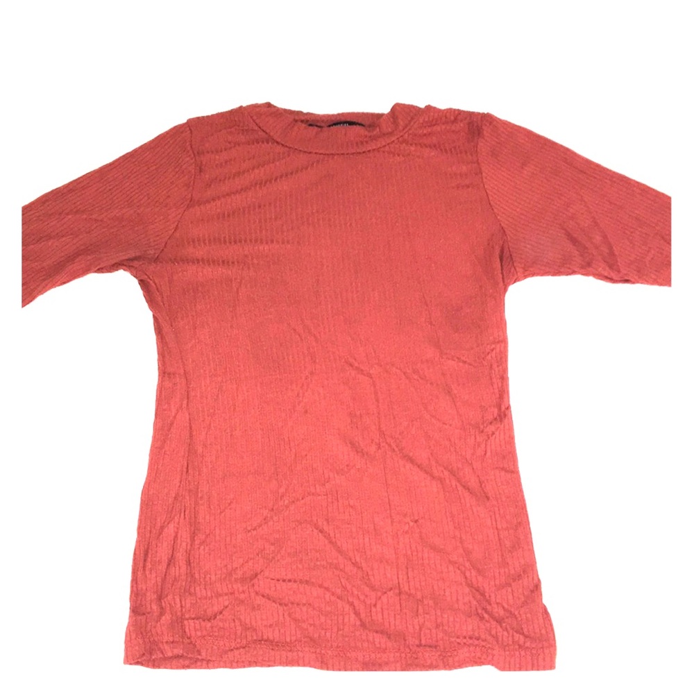 Orange top.